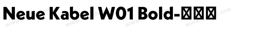 Neue Kabel W01 Bold字体转换